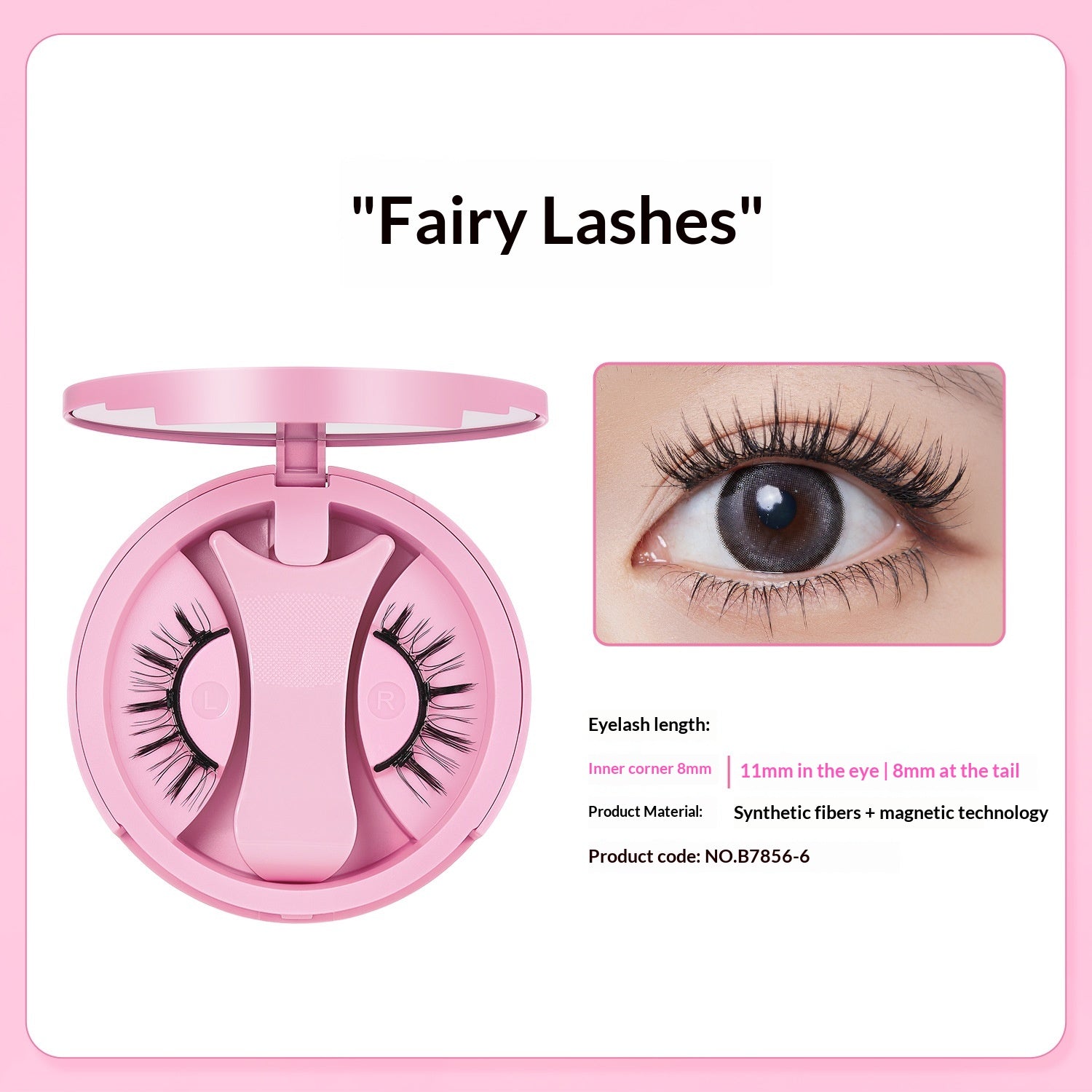Faux cils magnétiques avec boîtier intégré parfait pour les looks de maquillage euro-américains