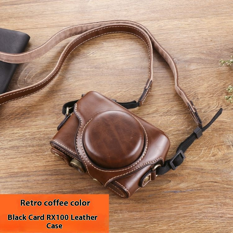 Sac à appareil photo Black Card Protective Leather Case