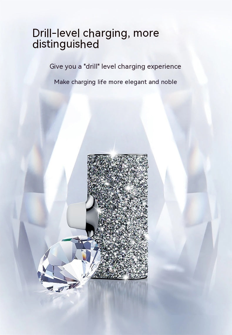 Diamond Pocket Capsule Emergency Power Bank Mini Lipstick intégré au diamant Petit Portable