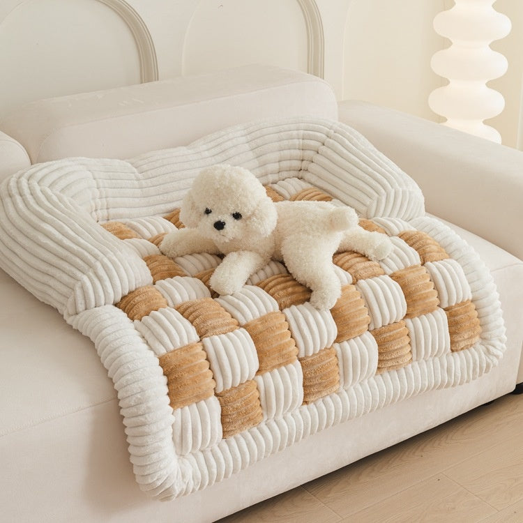 Chessboard animal Grille Kennel Pad Automne et Winter Warm Square