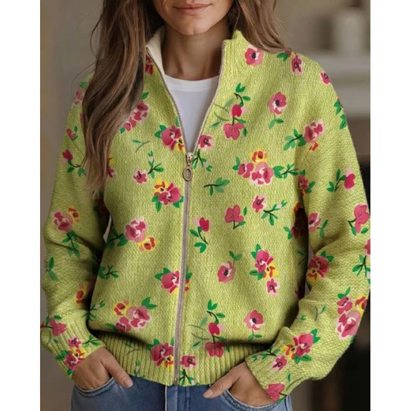 Veste en manteau pour femmes en col rond