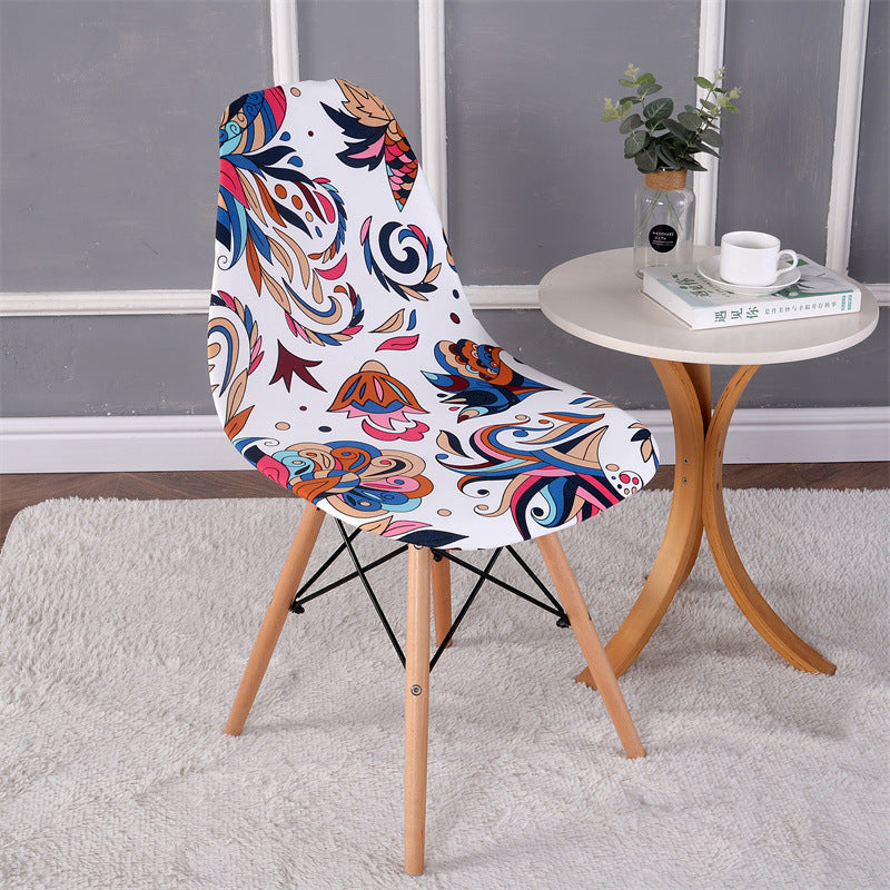 Couverture moderne de chaise en coque élastique imprimée simple