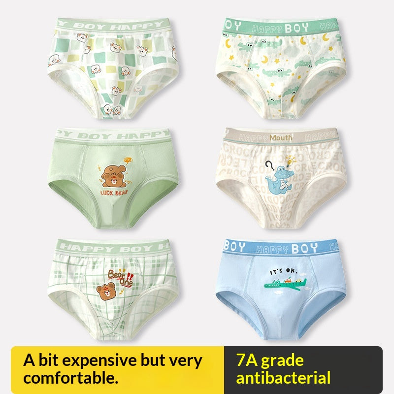 7A Enfants Antibactériens Pas d'épingle Bottes Slips enfants