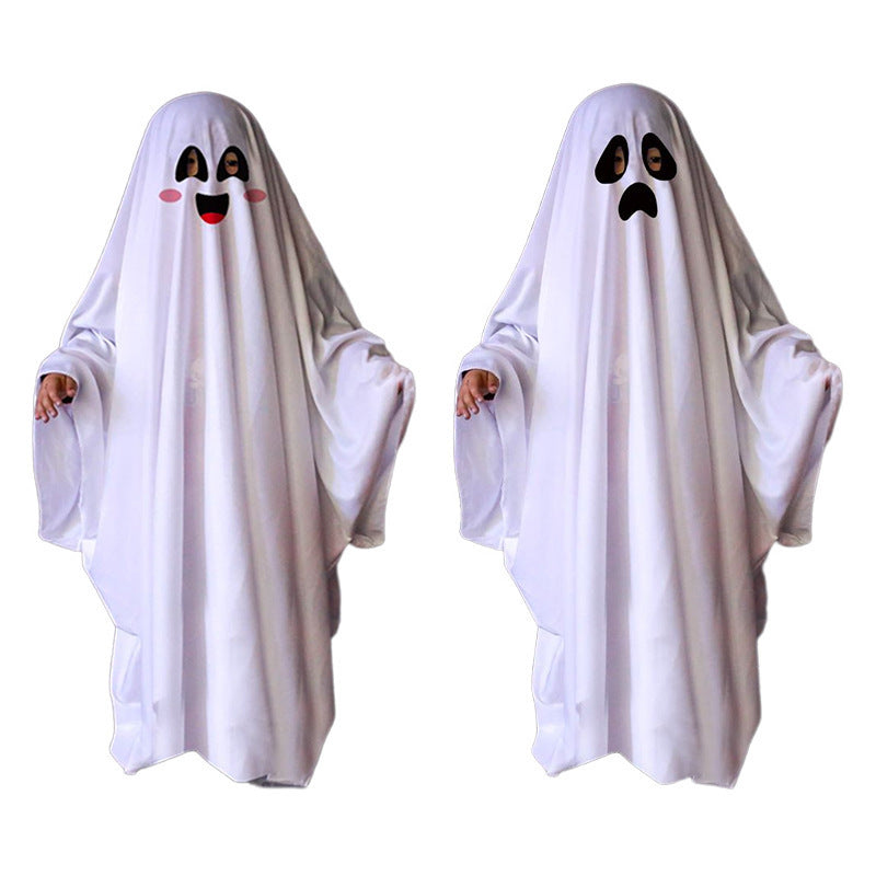 Costume blanc de fête d'Halloween Ghost Cloak Robe