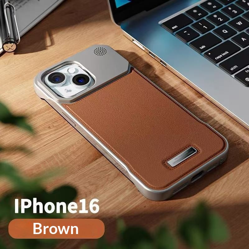 Boîtier de téléphone sans lunette métallique Aromathérapie magnétique
