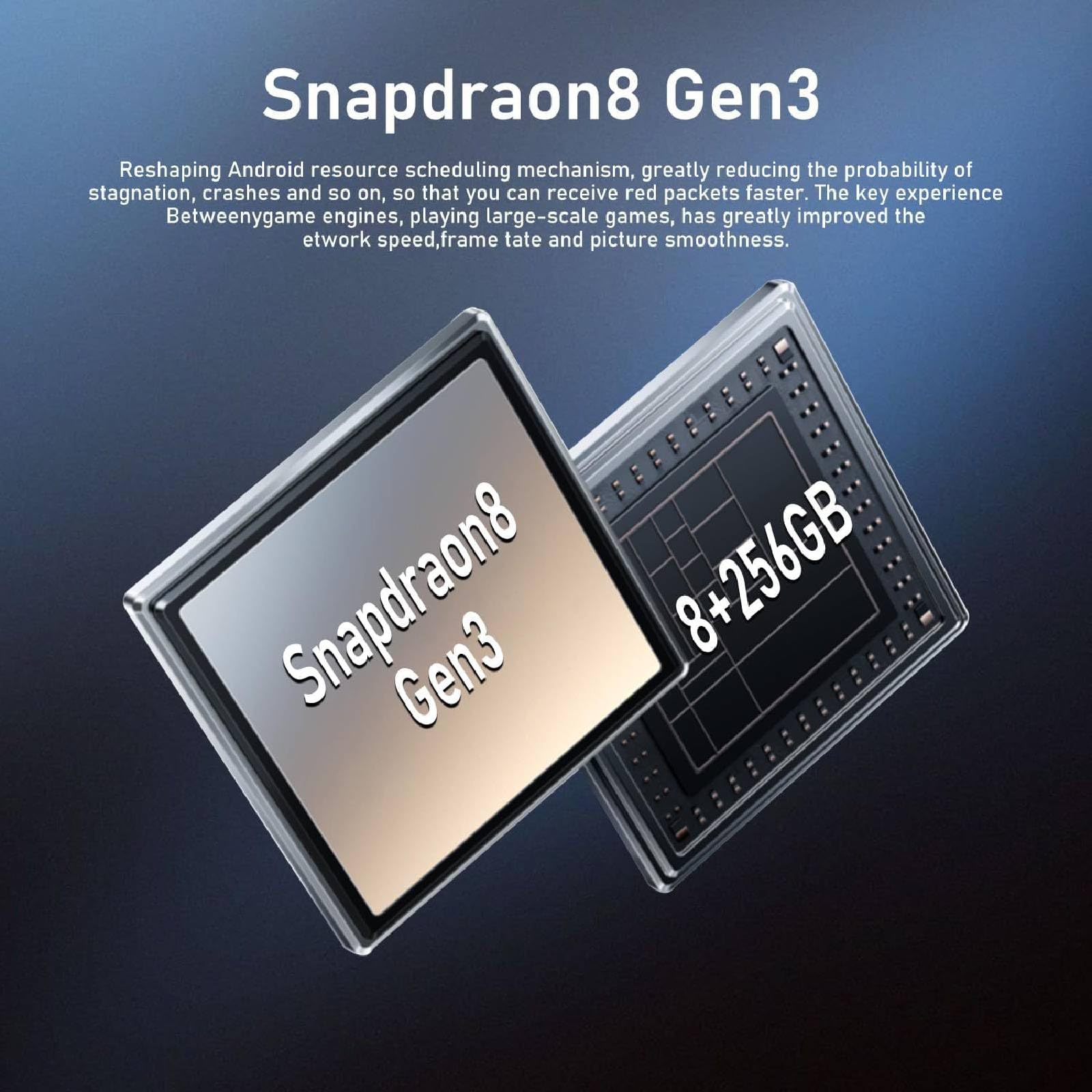 A15 Téléphone intelligent non verrouillé 8GB 256GB 6800mAh Android14.0 6.8inch 5G