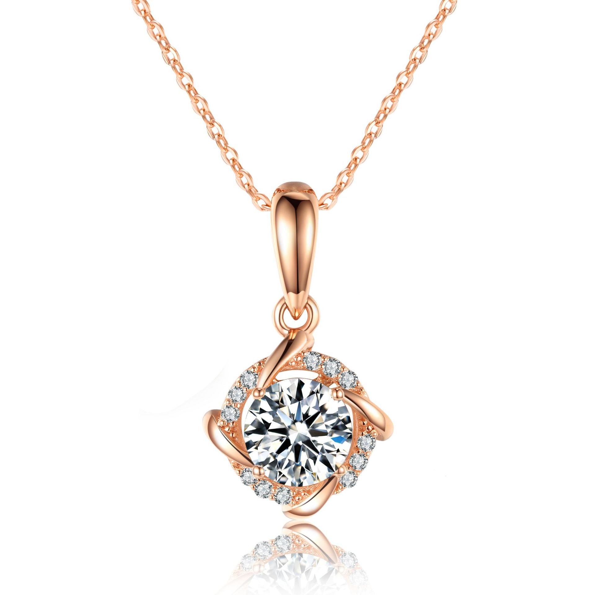 S925 Collier en argent sterling 1ct D-VVS1 Moissanite