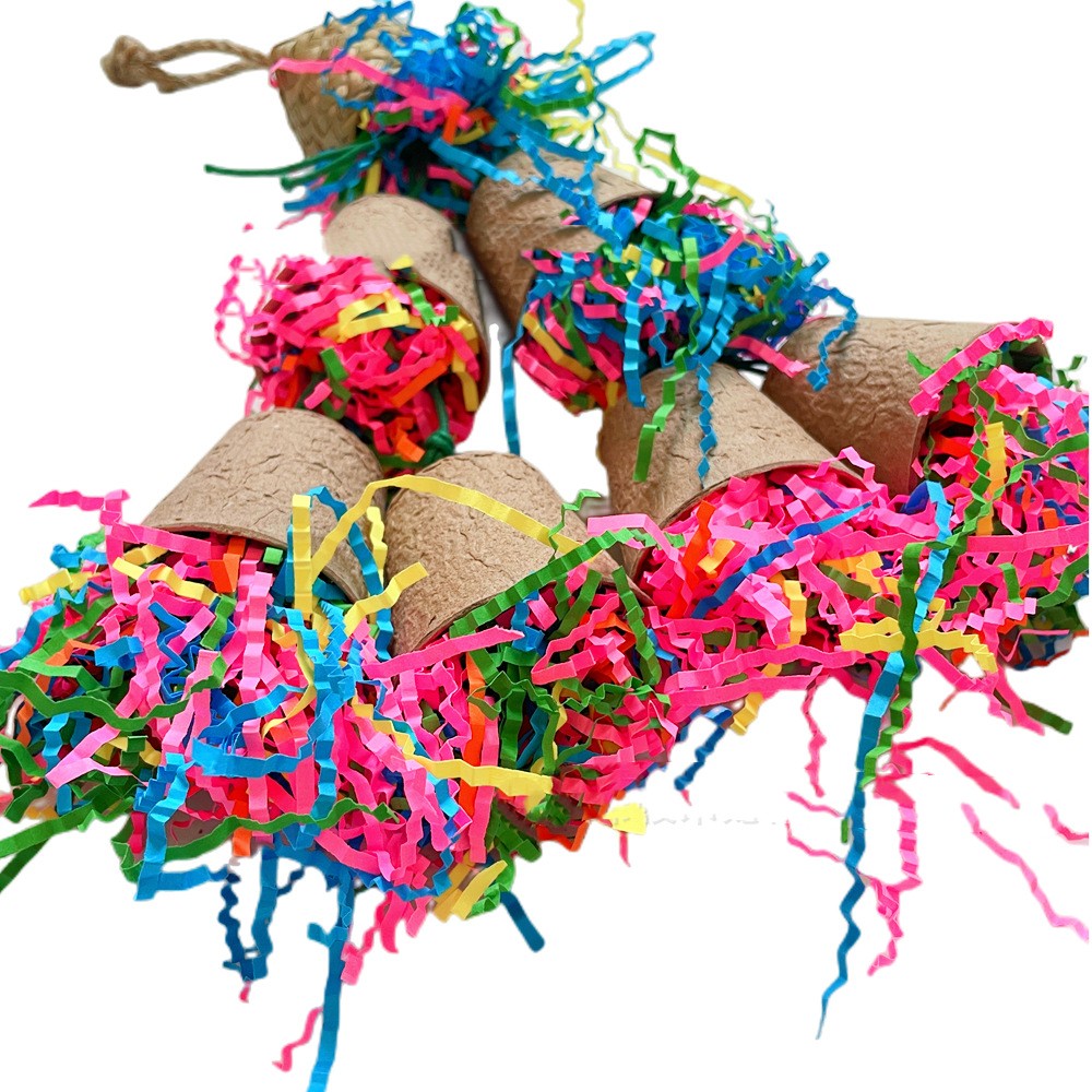Jouet de tissage de paume en papier pour perroquet