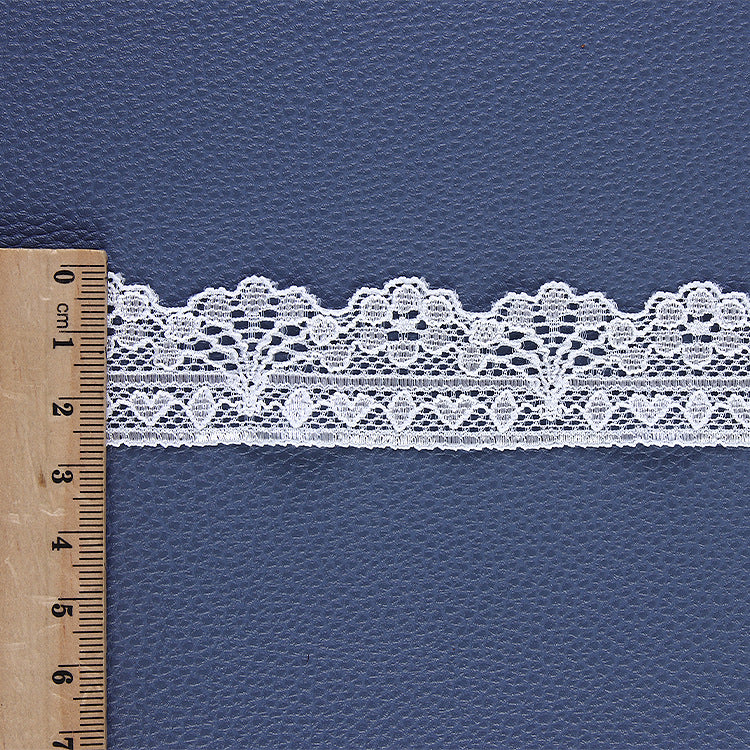 Dentelle élastique Brocade Ammonia Blanc Accessoires de Vêtements