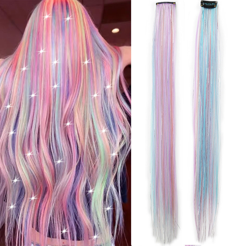 Couleur 1-card Gradient Sans couture droite cheveux bouclés