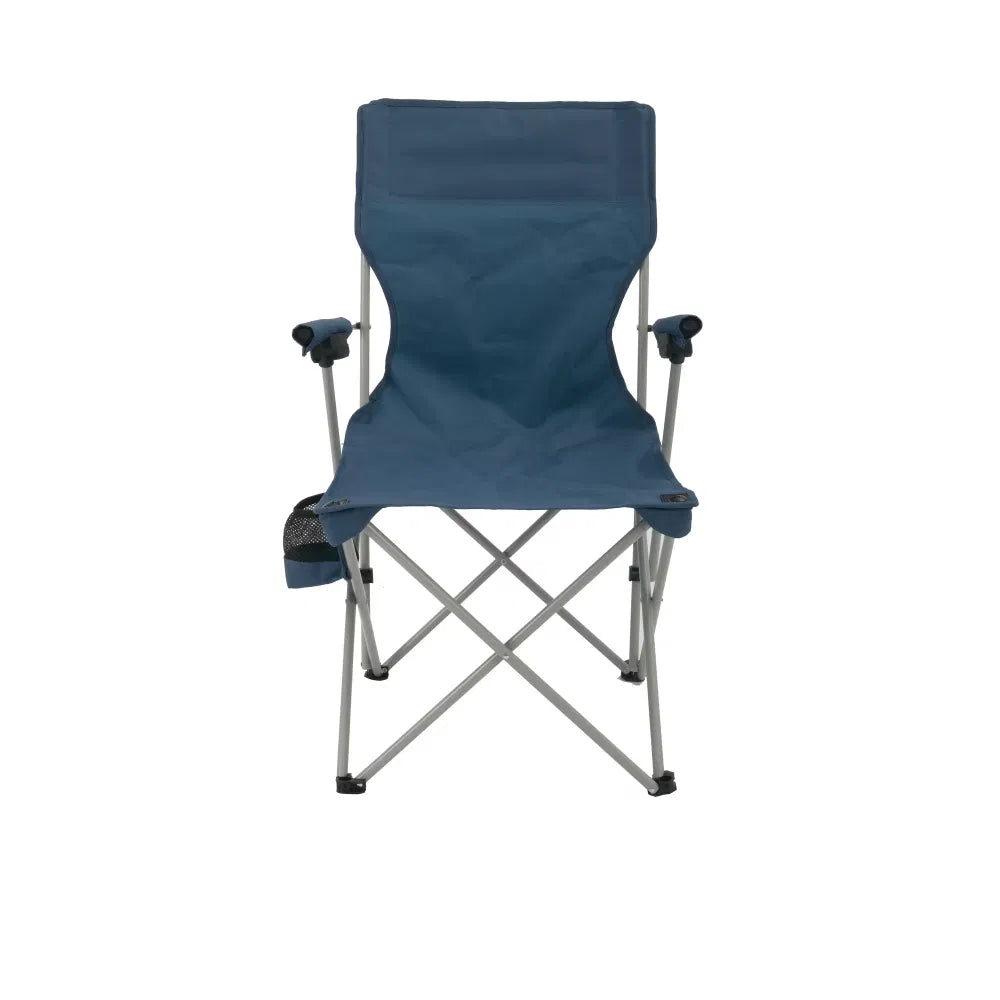 Chaise de camping avec siège en polyester durable et cadre en acier