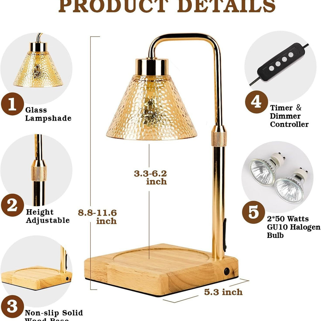 Bougie moderne avec minuterie et lampe à cire variable