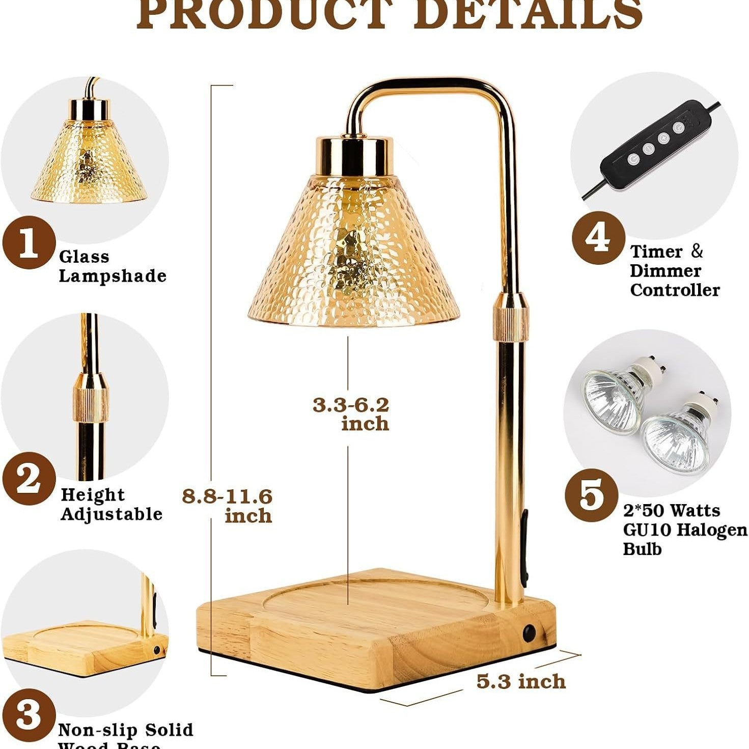 Bougie moderne avec minuterie et lampe à cire variable
