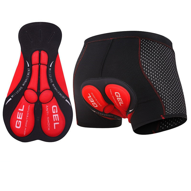 Pantalon de vélo respirant Sous-vêtements de sport Hommes épais absorbant les chocs Silice Gel Pad C
