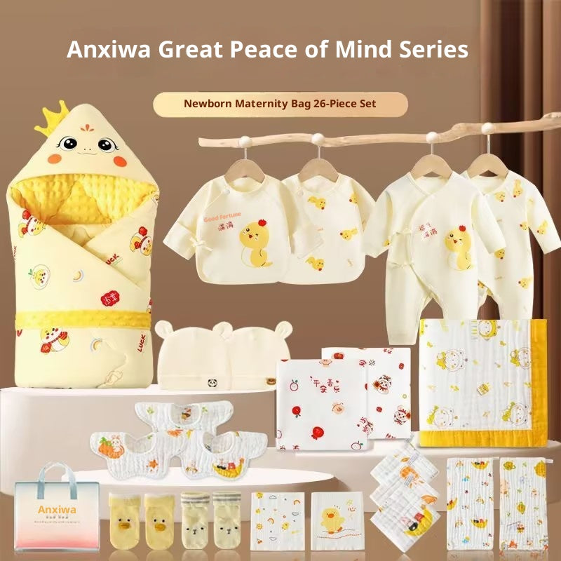 Sac de maternité Ensemble de vêtements de serviette de bain pour swaddle nouveau-né