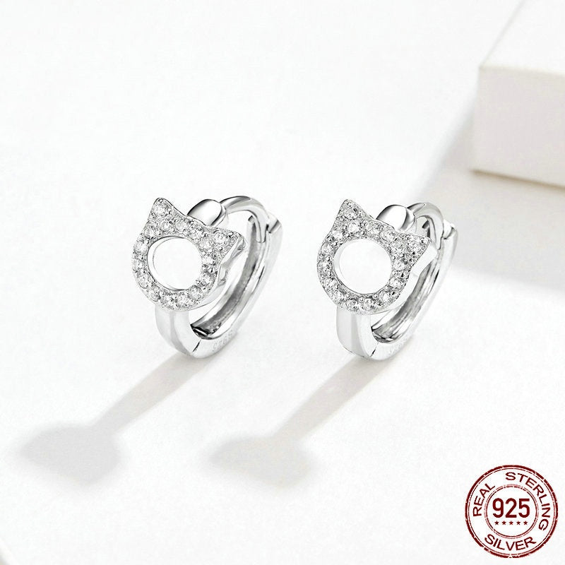 Boucles d'oreilles en argent sterling S925 Tendance de la mode
