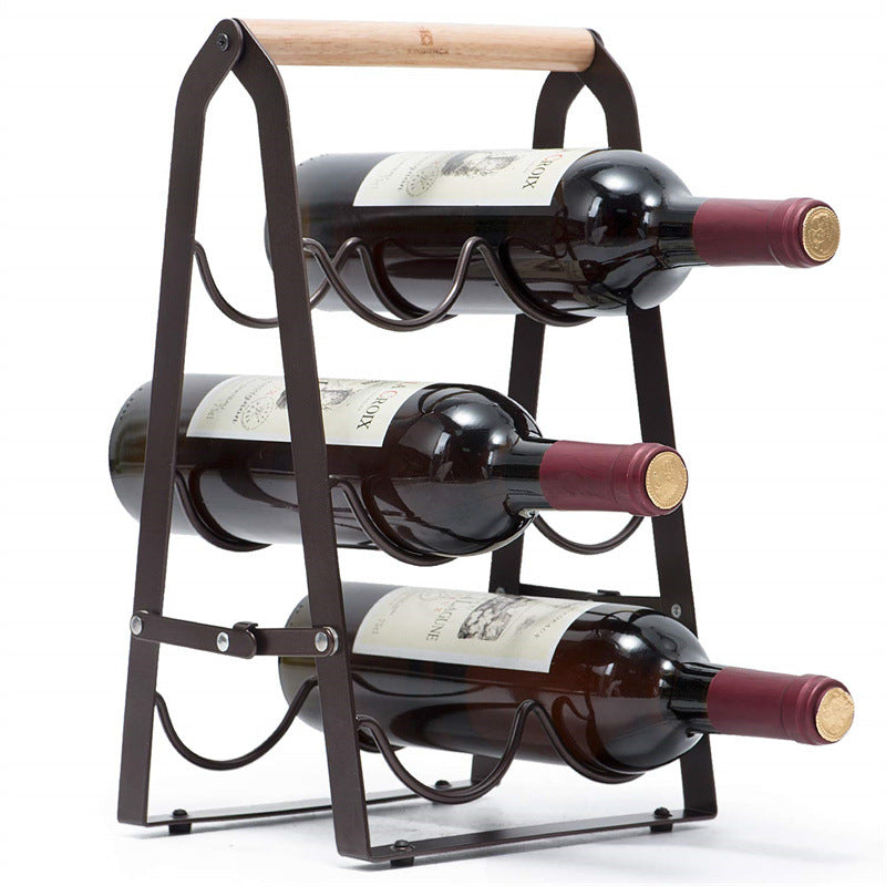 Rack de stockage de vin de bureau métallique