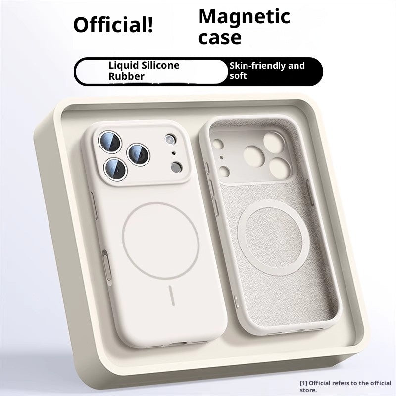 Applicable à 17 Fine Circle Magnetic Phone Case Silicone liquide