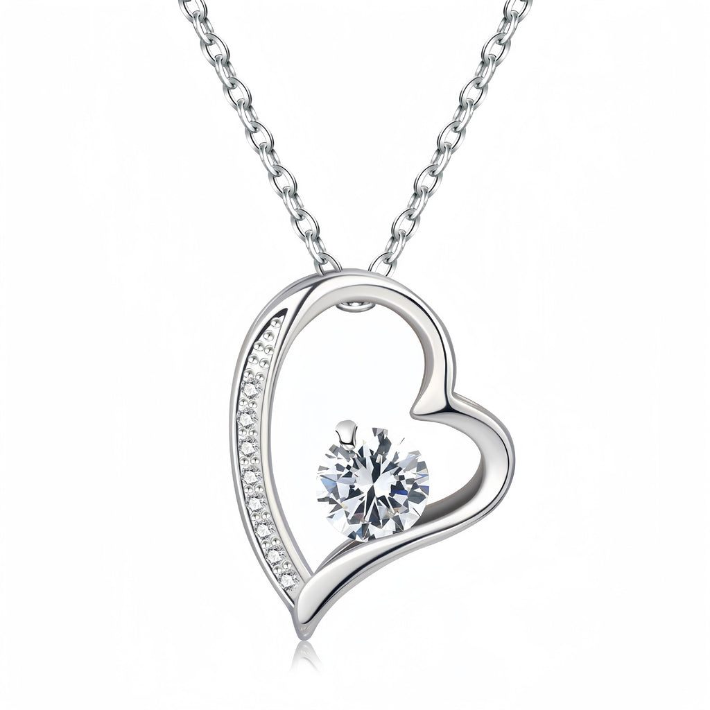 Minimaliste incrusté de diamants Stylish Polyvalent pendentif en acier inoxydable