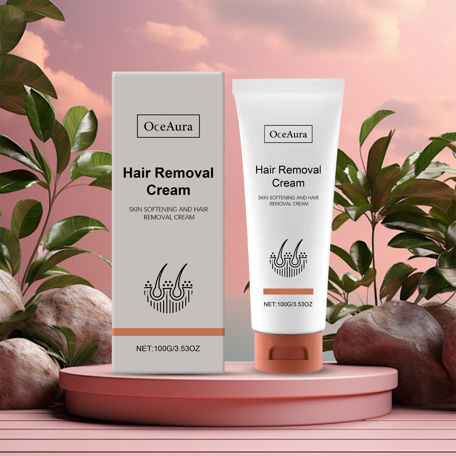 Crème apaisante et douce pour enlever les cheveux 100g 1 boîte