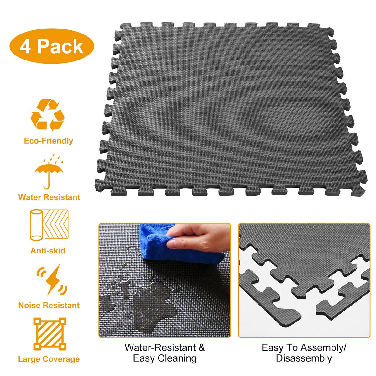 Puzzle Exercise Mat Mousse Gym EVA Mat Interlocking Tiles Sol de protection pour l'équipement de gym