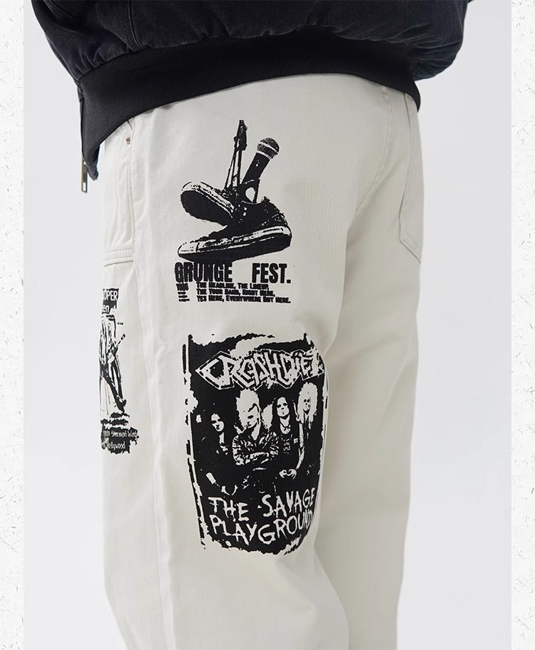 Hip Hop Imprimer Jeans Printemps Homme