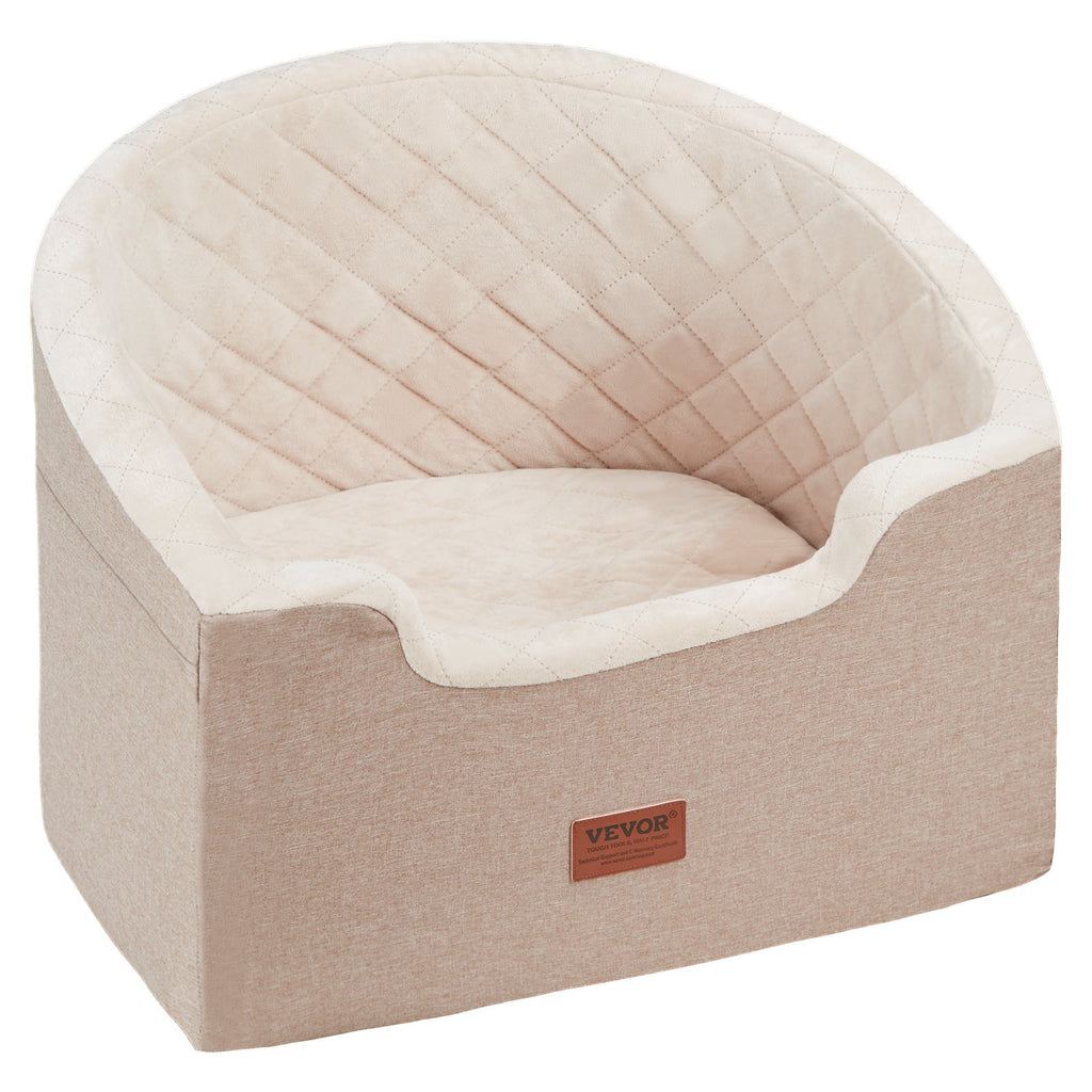 VEVOR Dog Booster Siège de voiture Pet Siège de voiture pour petit chien moyen jusqu'à 55 Lbs Brown