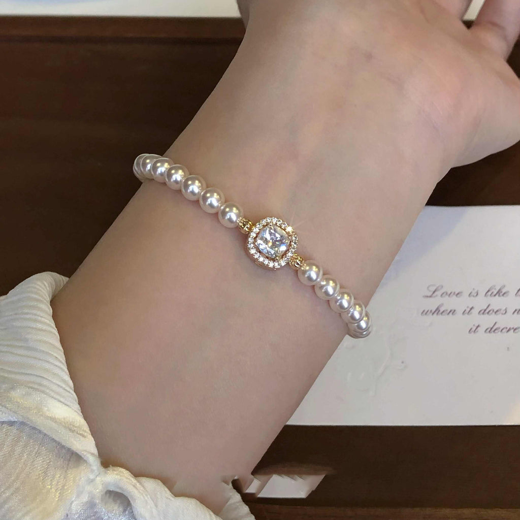 Bracelet de perles Swarovski pour petits cubes de sucre étincelants