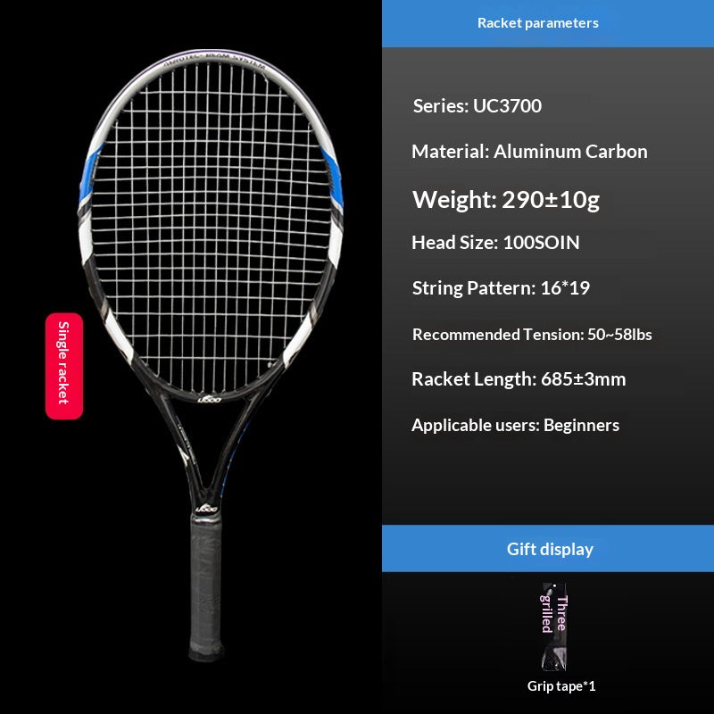Raquettes de tennis Carbone et fibre de carbone intégré Super lumière simple et double Raquettes