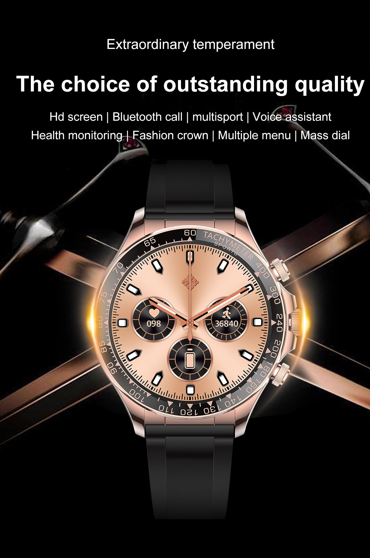 Écran rond Smart Watch EX108 Bluetooth Appel