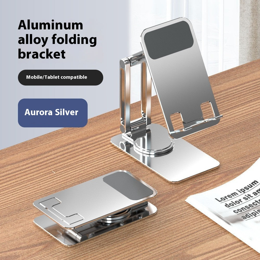 Support de téléphone mobile rotatif en métal Alliage d'aluminium Bureau pliable