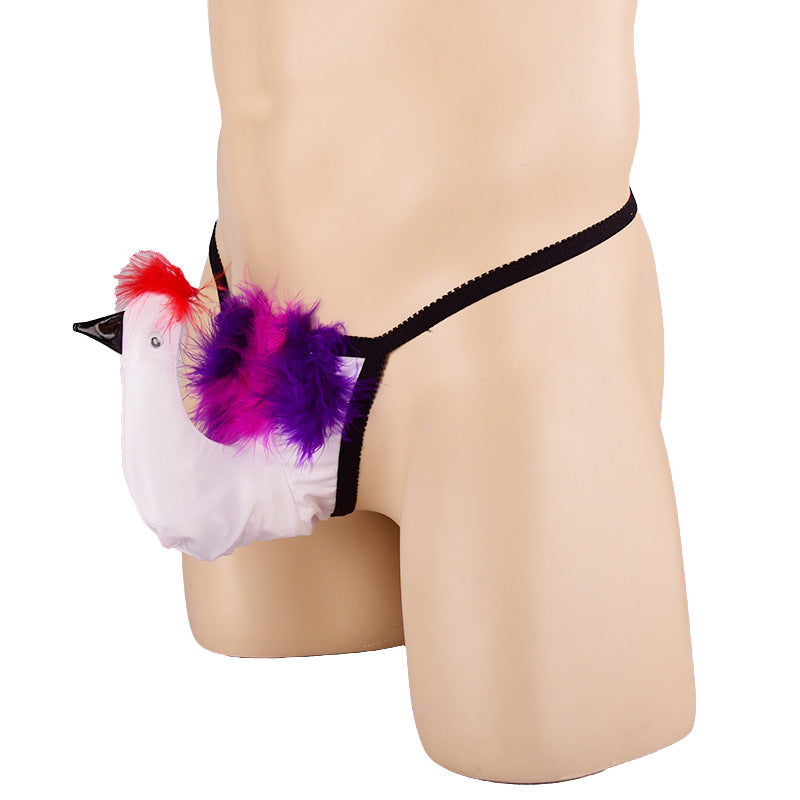 Pantalon de poulet en pénis pour hommes T-back