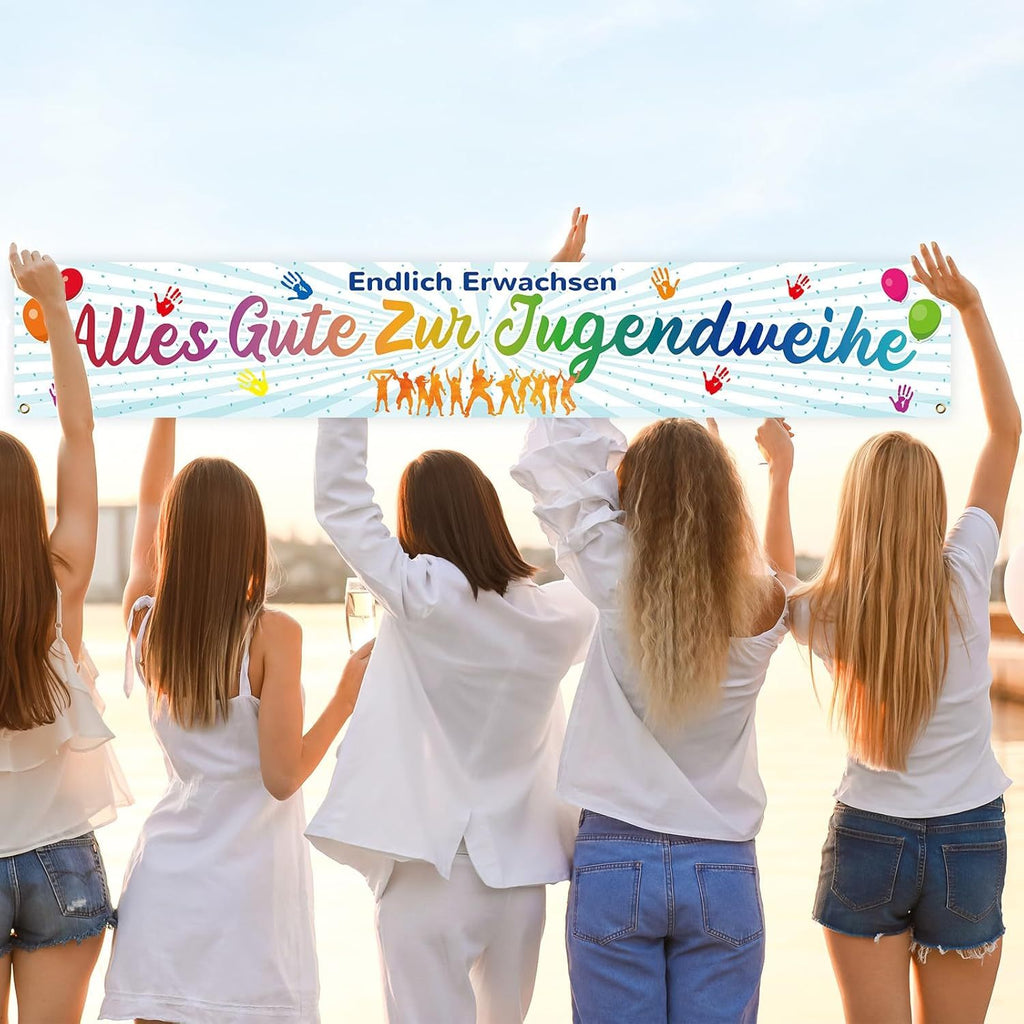 ?Happy Youth Initiation : Bannière en blanc élégant