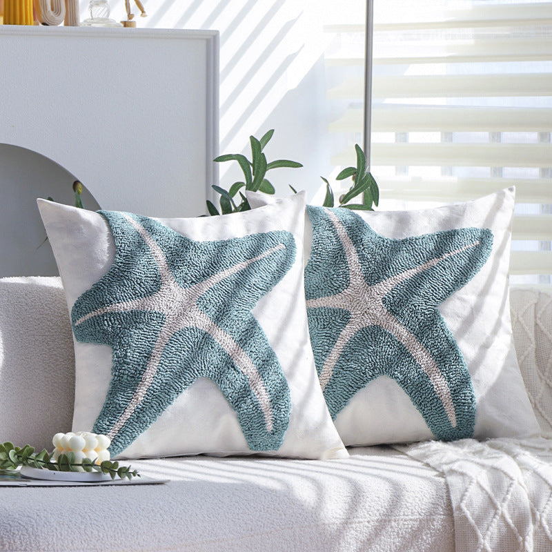 Chambre à coucher bleue Tufted Coussin Coussin Coussin Insert non inclus