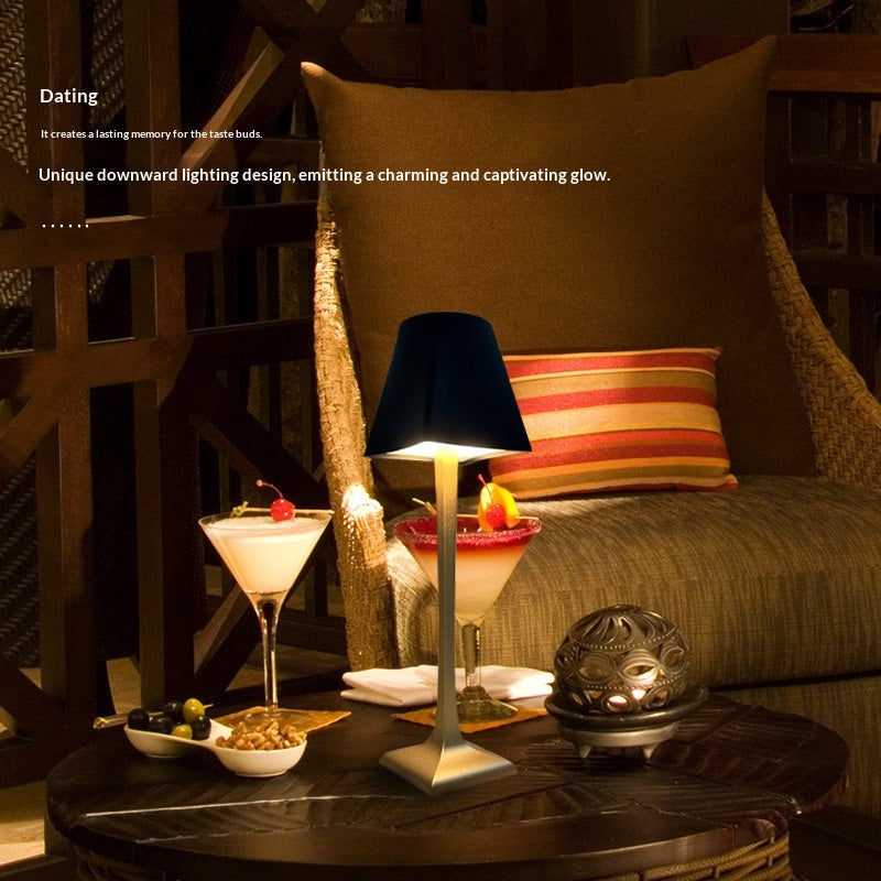 Simple creative dimmable decorative table lamp rechargeable desk lamp