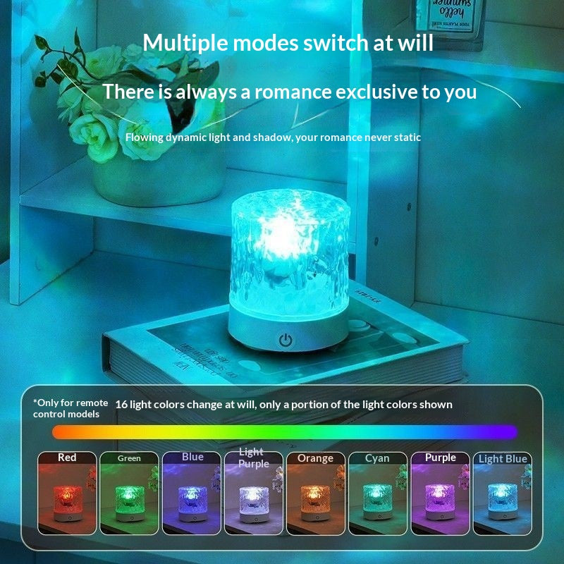 LED eau Ripple Ambient petite lumière de nuit romantique haute apparence Couples lampe de bureau
