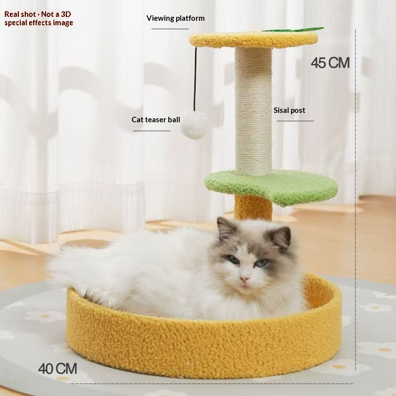 Arbre Cat compact avec lit Cat intégré et jouets