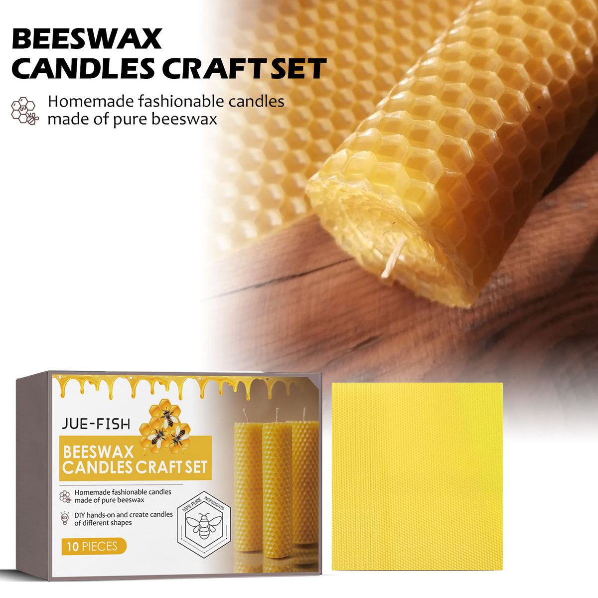 Jue Fish Honeycomb Slices DIY Handmade Creative Gift Souvenir Candle