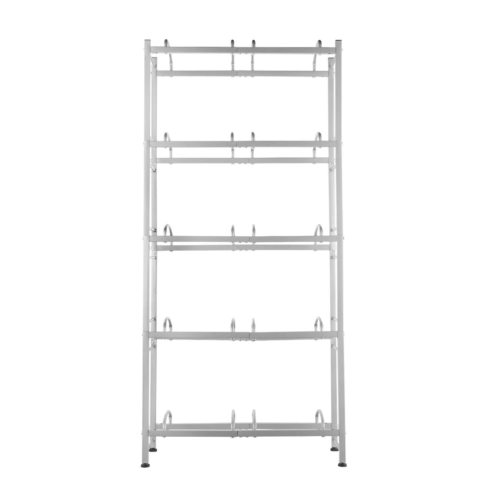 Porte-jupons d'eau VEVOR 5-Tier Rack à double rangée 10 bouteilles Argent Gris