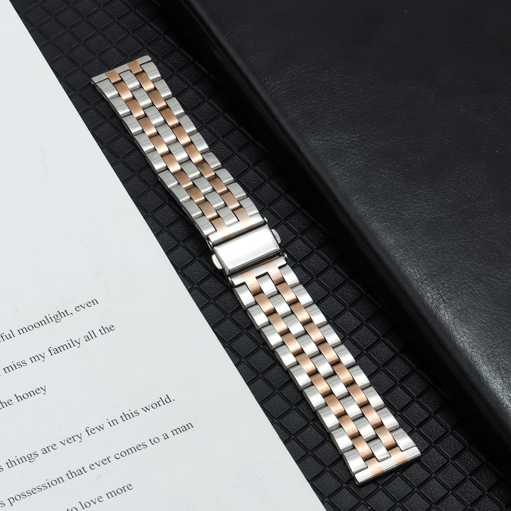 Bracelet en acier inoxydable à cinq perles coloré