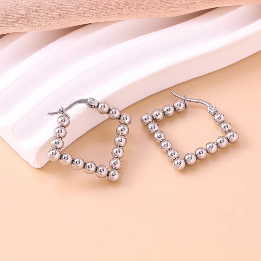 Boucles d'oreilles en perles givrées de style Instagram