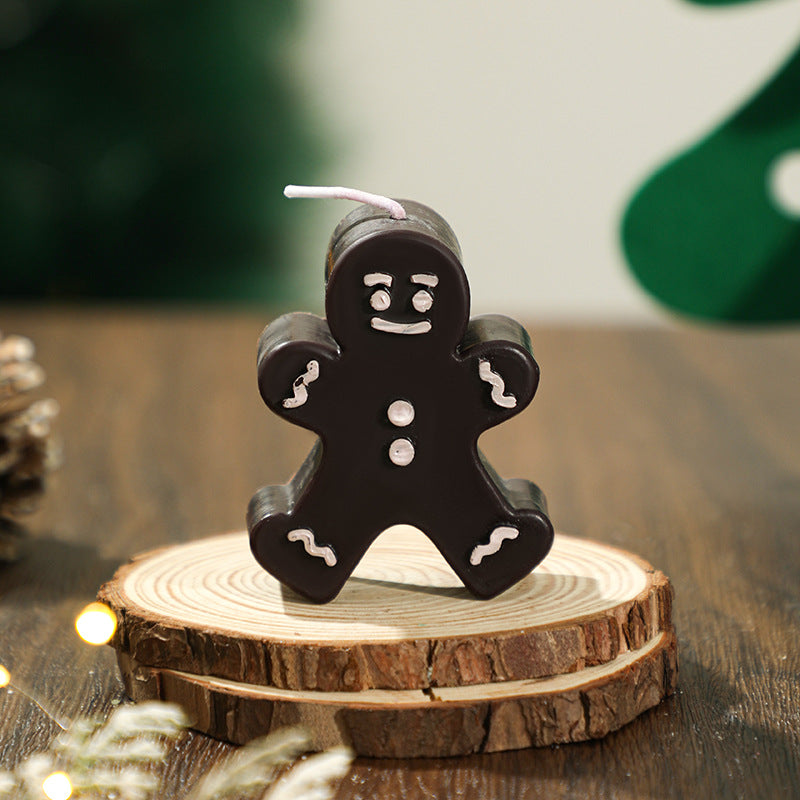 Décorations de Noël Gingerbread Man Bougie parfumée Forme créative Souvenir bureau cadeau