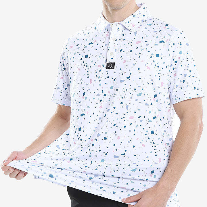 Polo de golf imprimé homme - Casual Short Sleeve Sports Top pour les activités de plein air