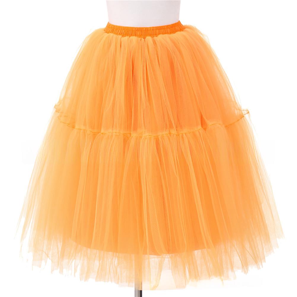 Jupe européenne et américaine à 6 couches Tulle plissée