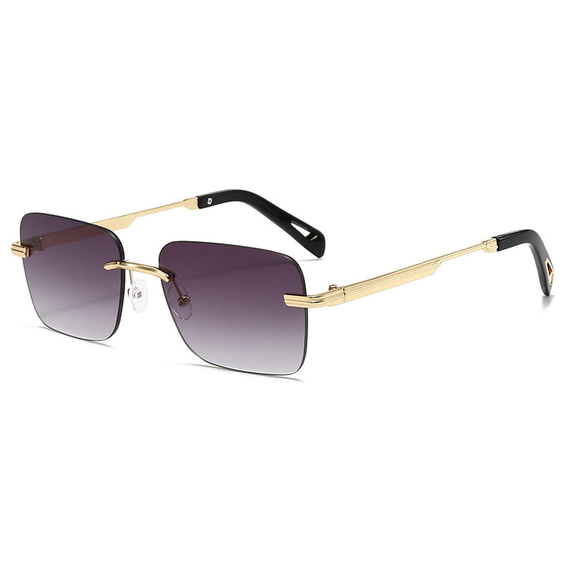 Lunettes de soleil carrées creuses pour hommes et femmes