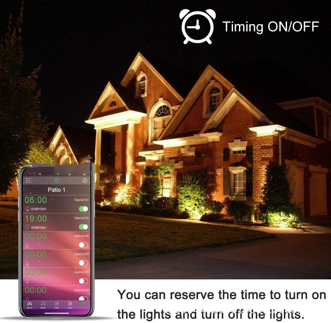 IP66 Jardin étanche Smart Bluetooth RGBW Flood Light