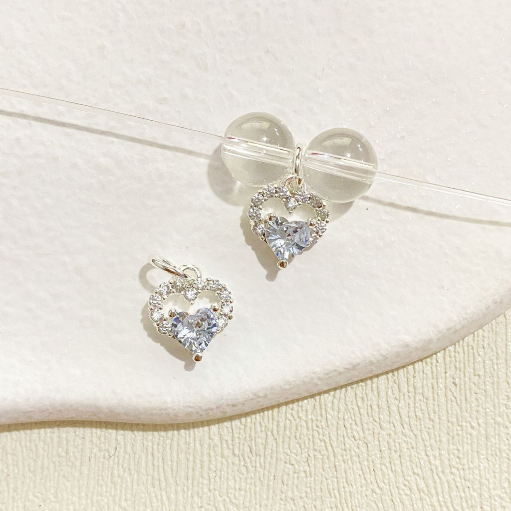 Protégeant les couleurs 14K Gold Inlaid Zircon coeur Bow de Noël et pendentif Bell