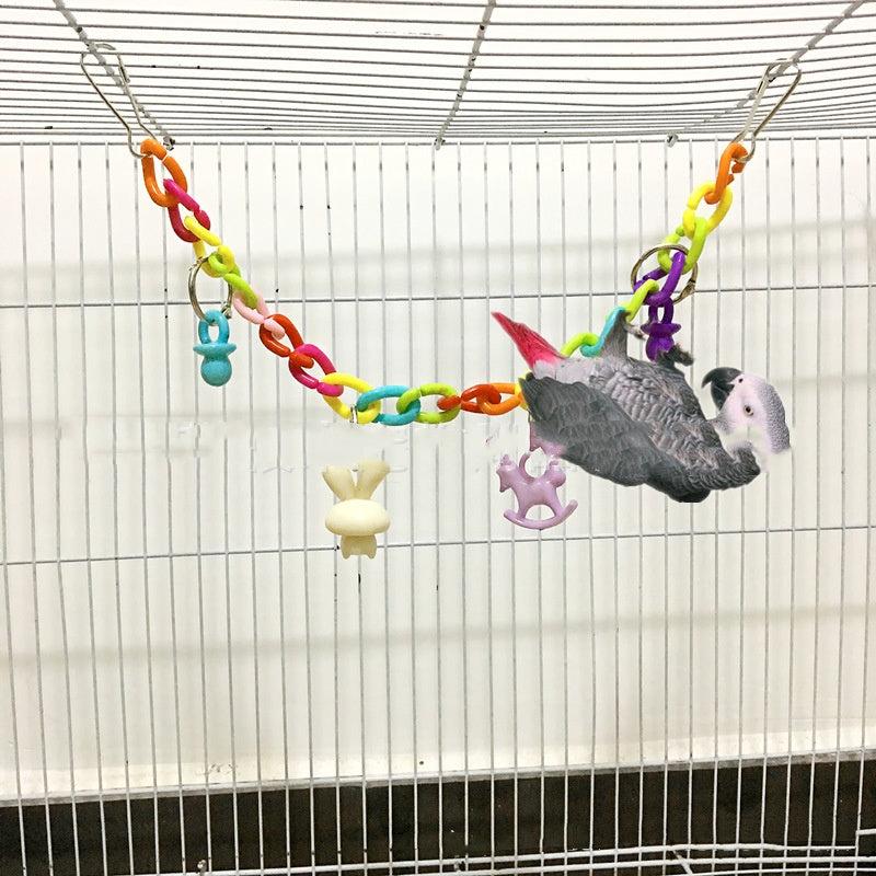 Parrot Acrylique chaîne suspension Bridge Swing Toy