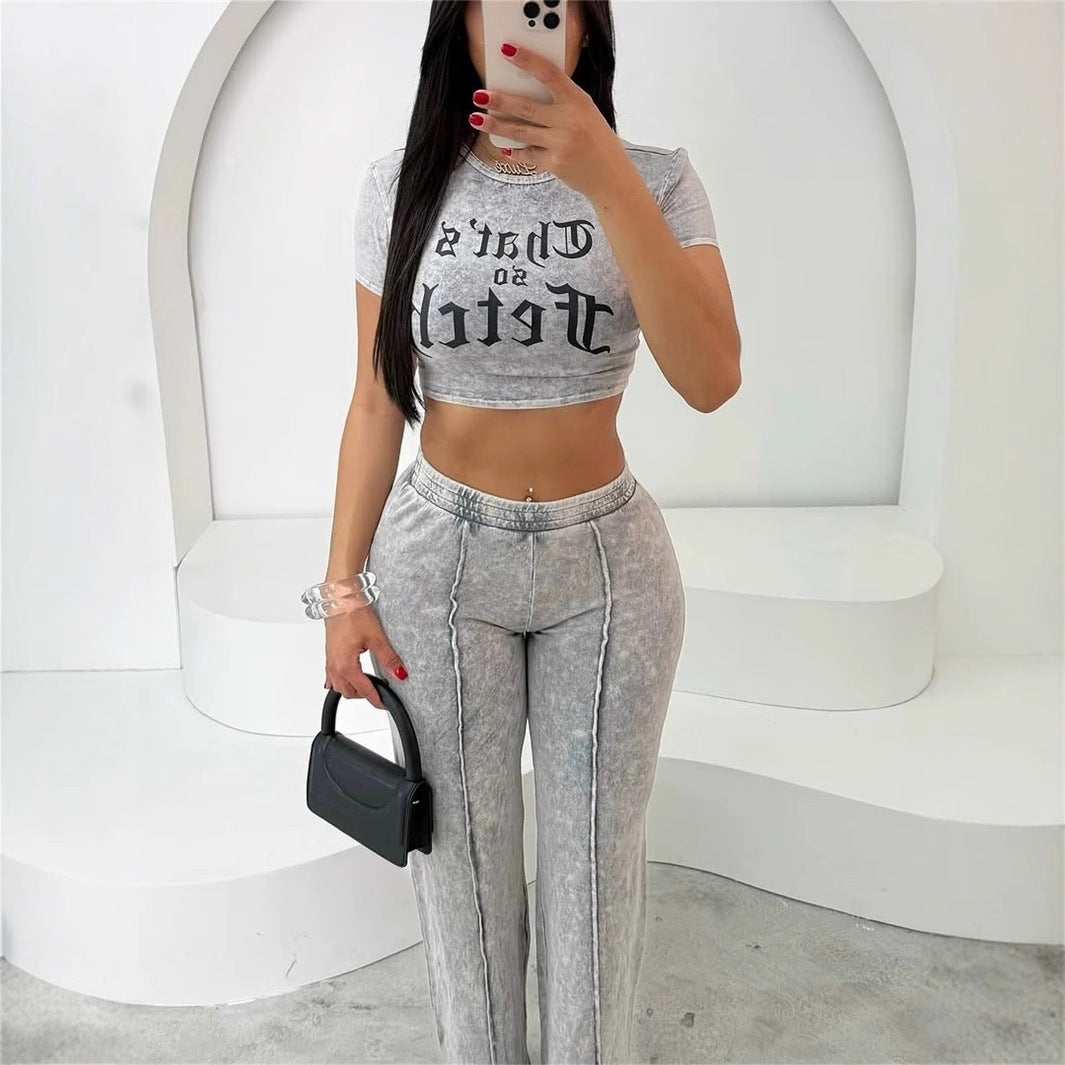 Pantalon à manches courtes imprimé casual pour femmes