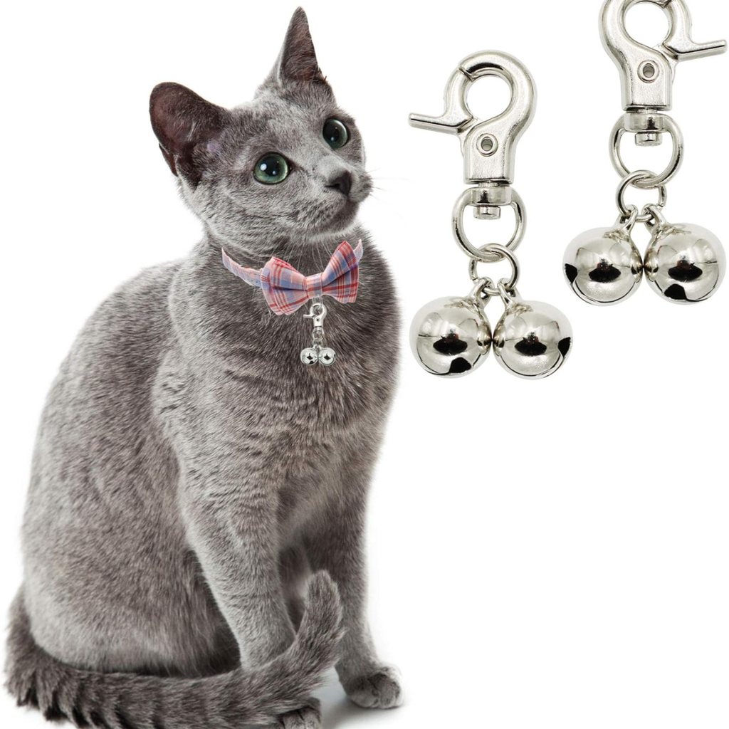 Cloches pour colliers de chien 2 Pack Collier de cloche en acier inoxydable pour chiens Chat